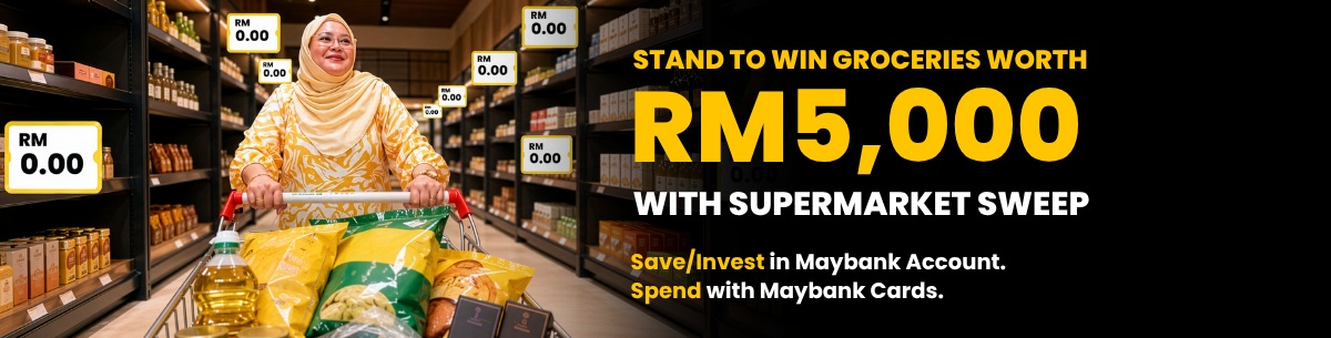 Save/Invest. Spend. Stand to Win RM5,000 in Groceries